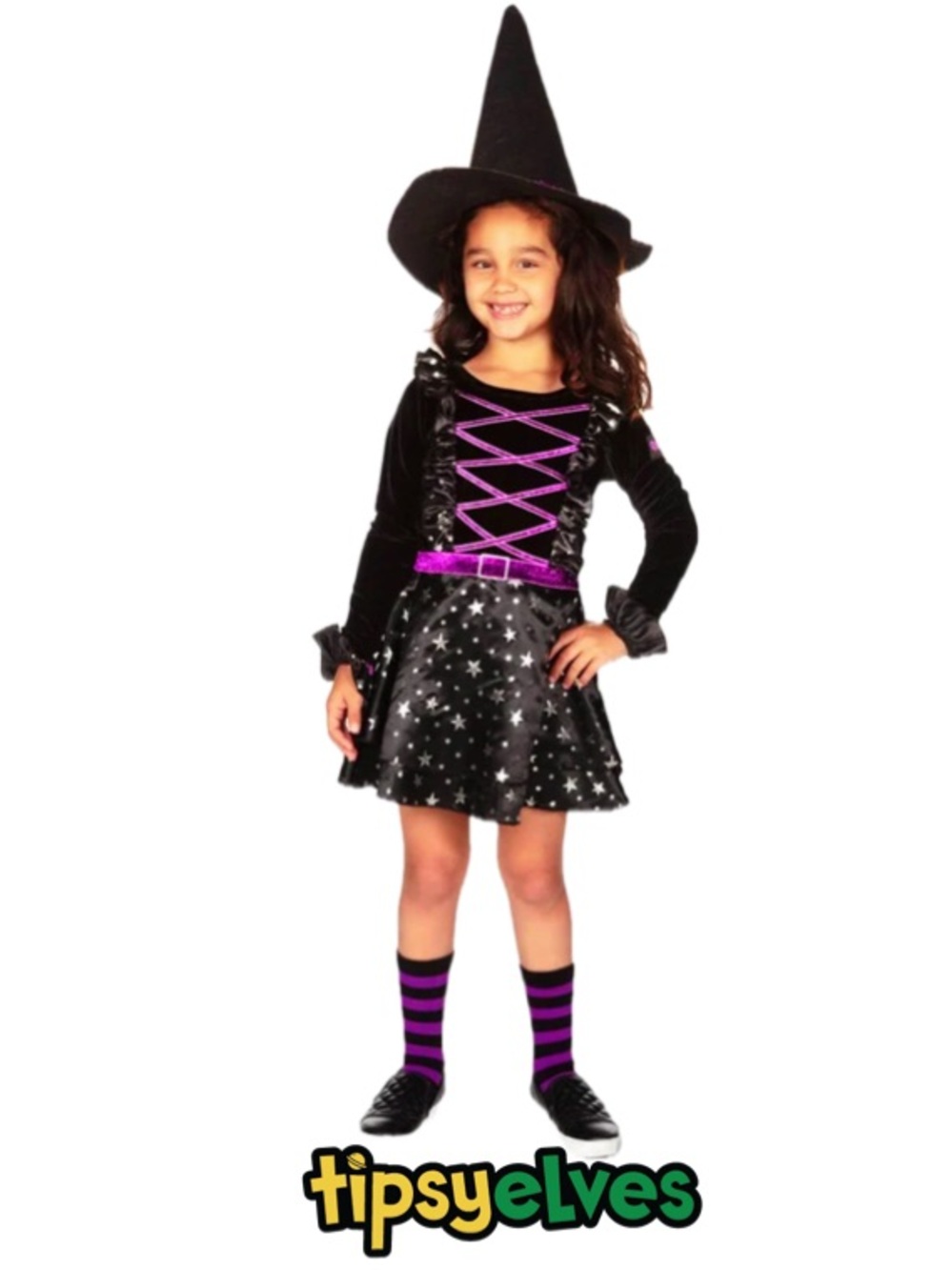 TIPSY ELVES Girl's Witch Costume Girl’s Size 10